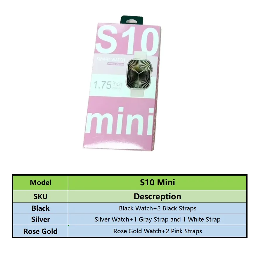 

42mm Women Smart Watch Series10 S10 Mini Good Price S10mini 42 mm Dual Straps Serie 10 For Ladies