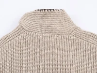 2025 Winter New Sweet and Fashionable Stand up Collar Long Sleeve Bow Decoration Knitted Sweater for Women - Image 5