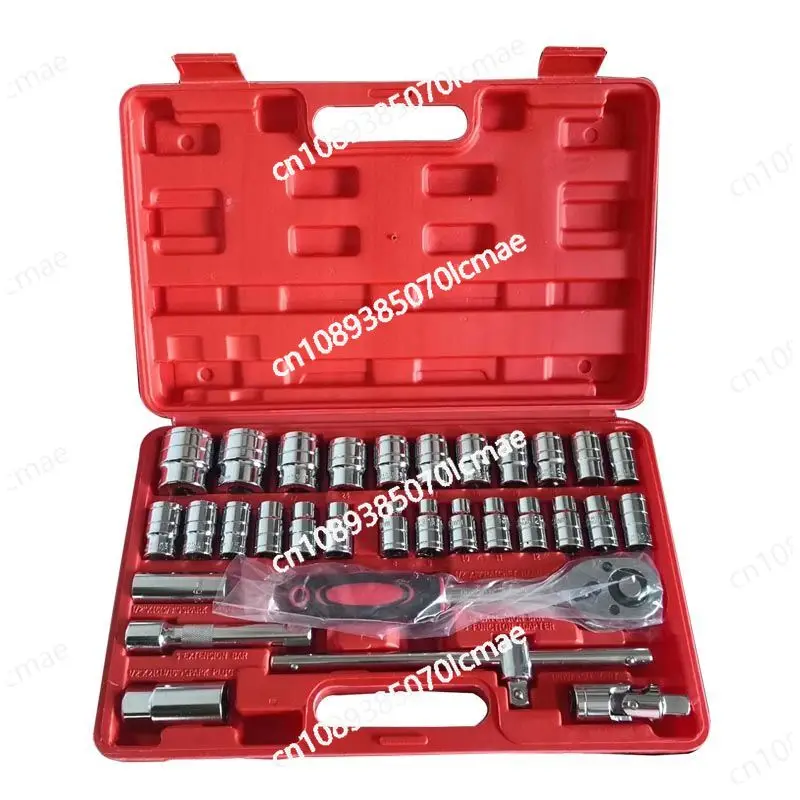 Manual Sleeve Wrench Set, Car Repair Combination Tool, 8-32mm, 32 Pieces