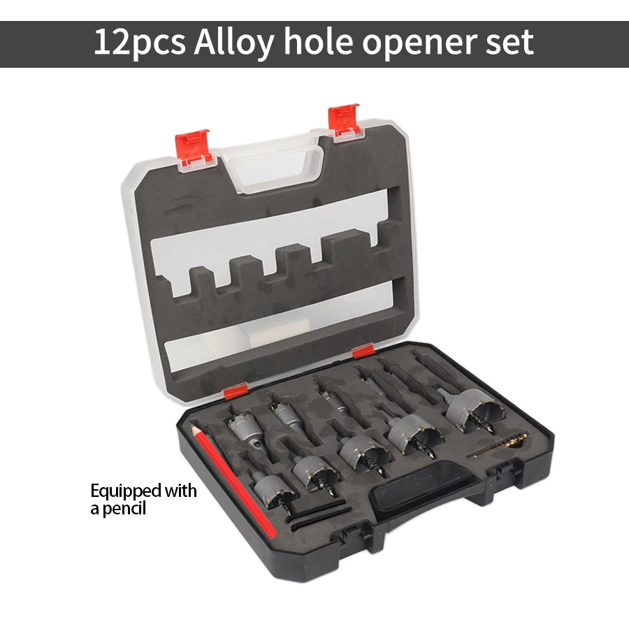 

16 pieces of advanced durable alloy drill bit set, 12 drill bits, one pencil, efficient cutting of metal/wood/plastic