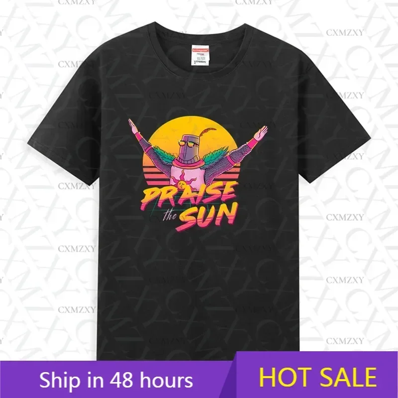 

Man Dark Souls Praise The Sun Game T-Shirts Novelty O Neck Short Sleeved Clothes Purified Cotton Tee Shirt Printing T Shirt