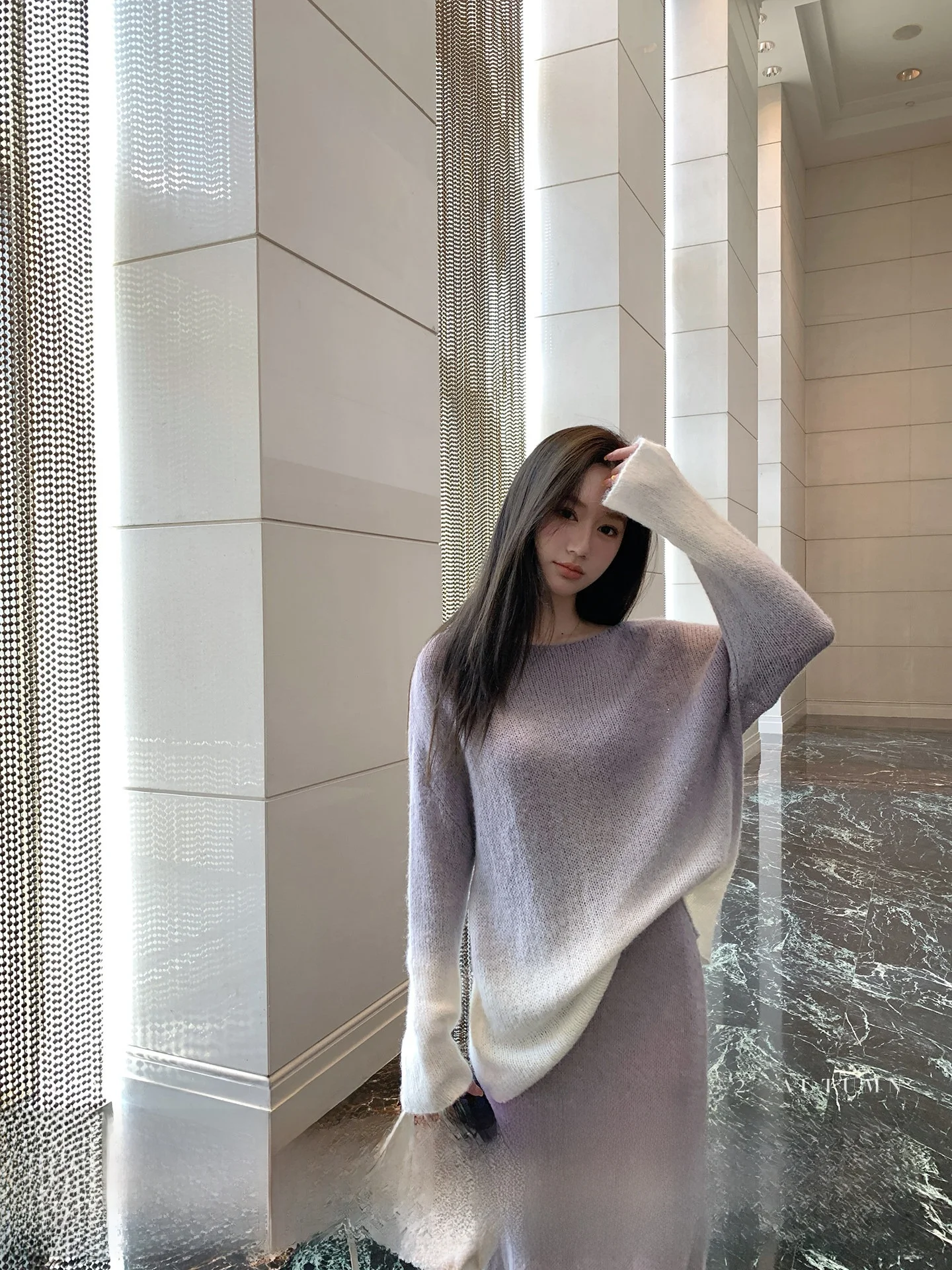 

YoyoZhang Gentle adient Long Sve Knitted Sweater Women's Loose Slimming Top Roman Holiday Sle Autumn Faion Ladies' K...