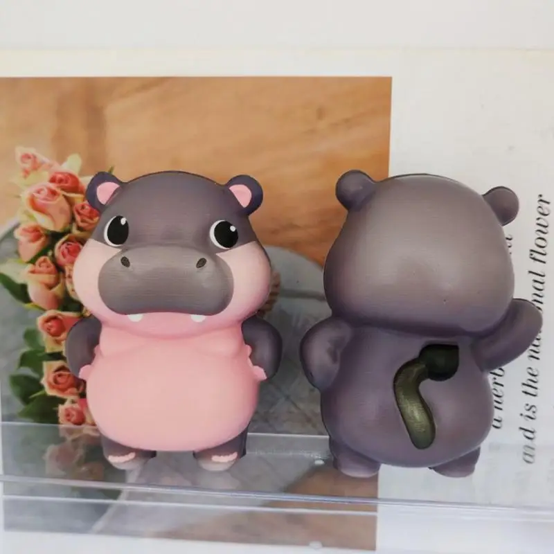 Slow Rebound Hippo Anti-stress Toy Cute Creative Small Animal Fidget Toy Hippo Doll Squeeze Anti-Stress For Adults Boys Girls