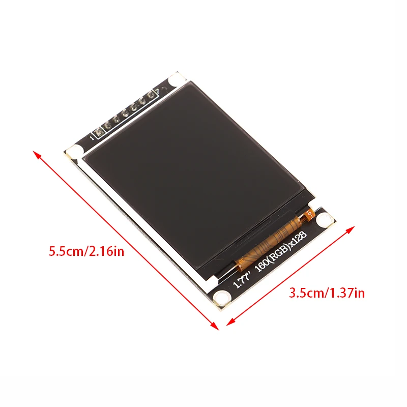 SPI Full Color TFT LCD Display Module, Fonte de Alimentação OLED, Substituir 1.77 ", 128160, 3.3V