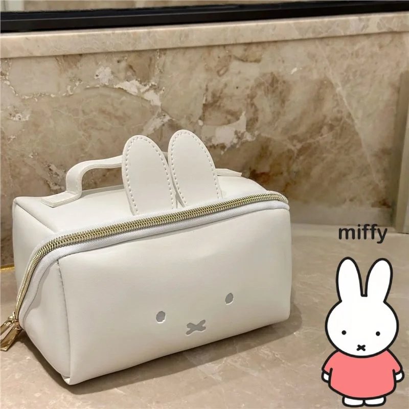 

Fashion Miffy Rabbit Sweet Cute Cartoon Pattern Simple Versatile Multifunctional Handheld Portable Large Capacity Makeup Bag