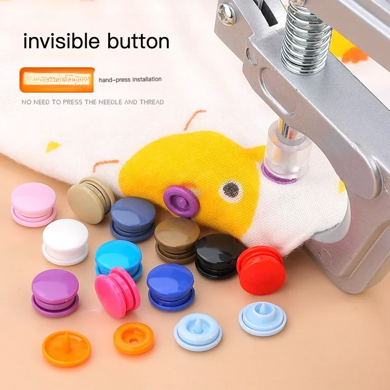 

Кнопки-защелки для младенцев — без шитья, 4-в-1, для детской одежды, скрытые кнопки-защелки с набором инструментов для ручного прижима