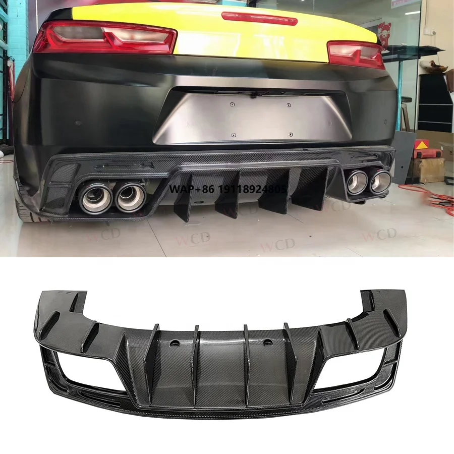 

High Quality Carbon Fiber Rear Diffuser for Camaro 2016-2020 ZL1 Style Rear Bumper Lip Splitter Spoiler Bodykit