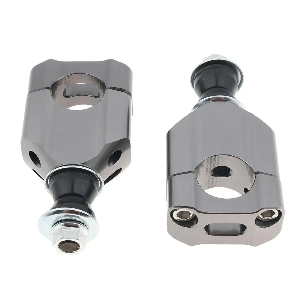 2pcs 1 1/8inch 28mm CNC Motorcycle Handlebar Mount Riser Clamp, Aluminium