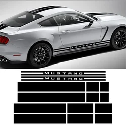 For Ford Mustang Shelby GT T Rally Hood Vinyl 5D carbon fiber decals A set of Car Hood Roof Tailbody side skirt sitckers