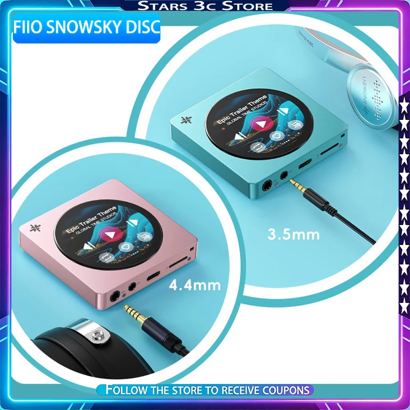 Fiio Snowsky Disc Portable High-definition Music Player Dual Audio DAC Long Battery Life WiFi Walkman Mini MP3 Music Accessory