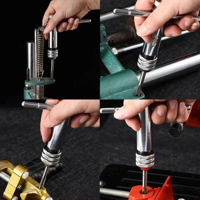 Einstellbare M3-M12 T-Griff Ratsche Gewindebohrer Halter Schlüssel Windeisen Bohrer Set Hand Gewindeschneiden Werkzeuge Schraube Gewinde Gewindebohrer Bohrer – Detail 2