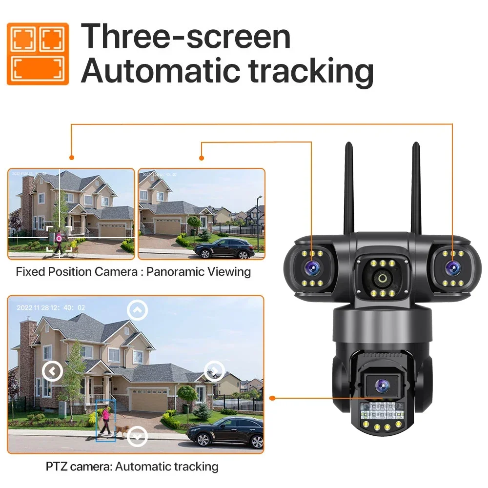 360 Monitor Outdoor Waterproof Security Cameras WiFi Network CCTV Camera 4G Sim Card Wireless IP Camera for Home Surveillance