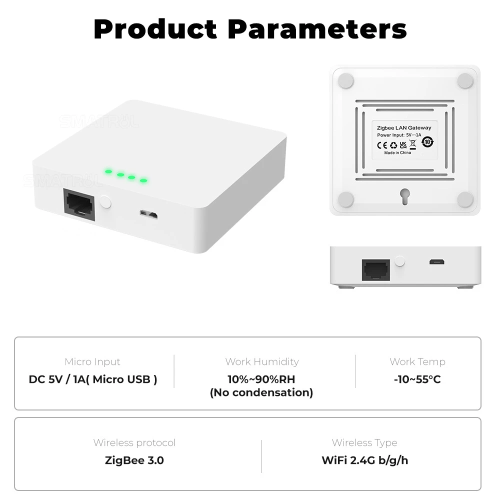 Tuya Zigbee3.0 Smart Gateway Hub Draadloze Bedrade Smart Home Bridge App Voice Afstandsbediening Werken Met Alexa Google Home Assistent