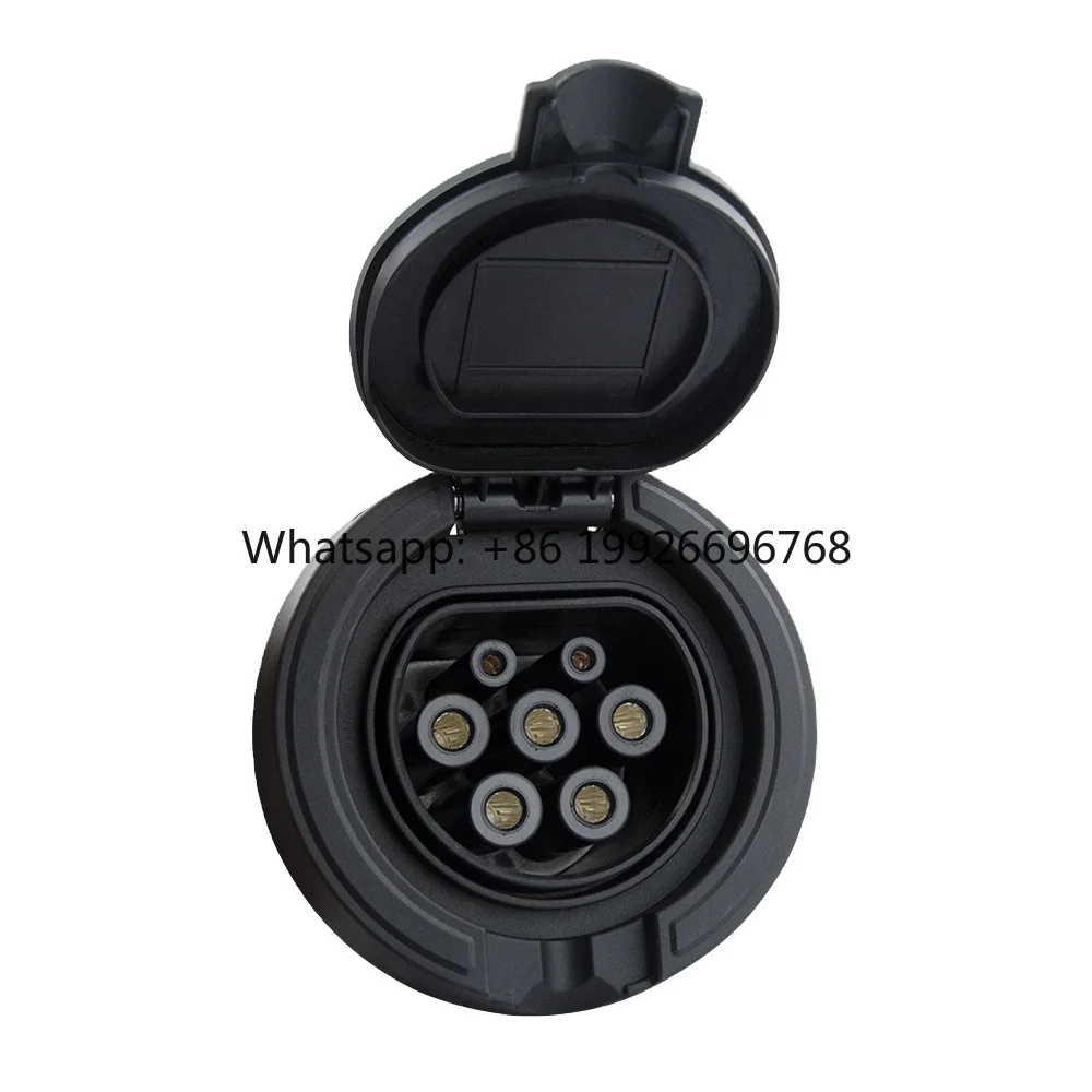 

New Type 2 Female Outlet Socket 32A 3Phase IEC 62196-2 EV Charging Socket for EV Charging Station