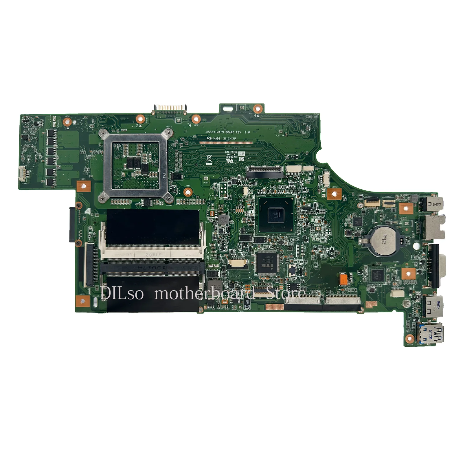 Kefu g53sx für asus g53s g53sw vx7 vx7s mainboard 4 steckplätze ram laptop motherboard rev2.0 testa rbeit 2,0