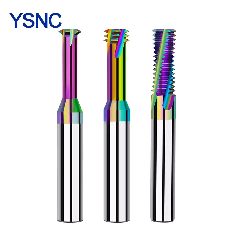 

Colorful DLC Thread Milling Cutter Single Tooth Three-tooth Full Thread M1 1.2 1.4 1.6 M2 M3 6 M24 Metric Thread Milling Cutter