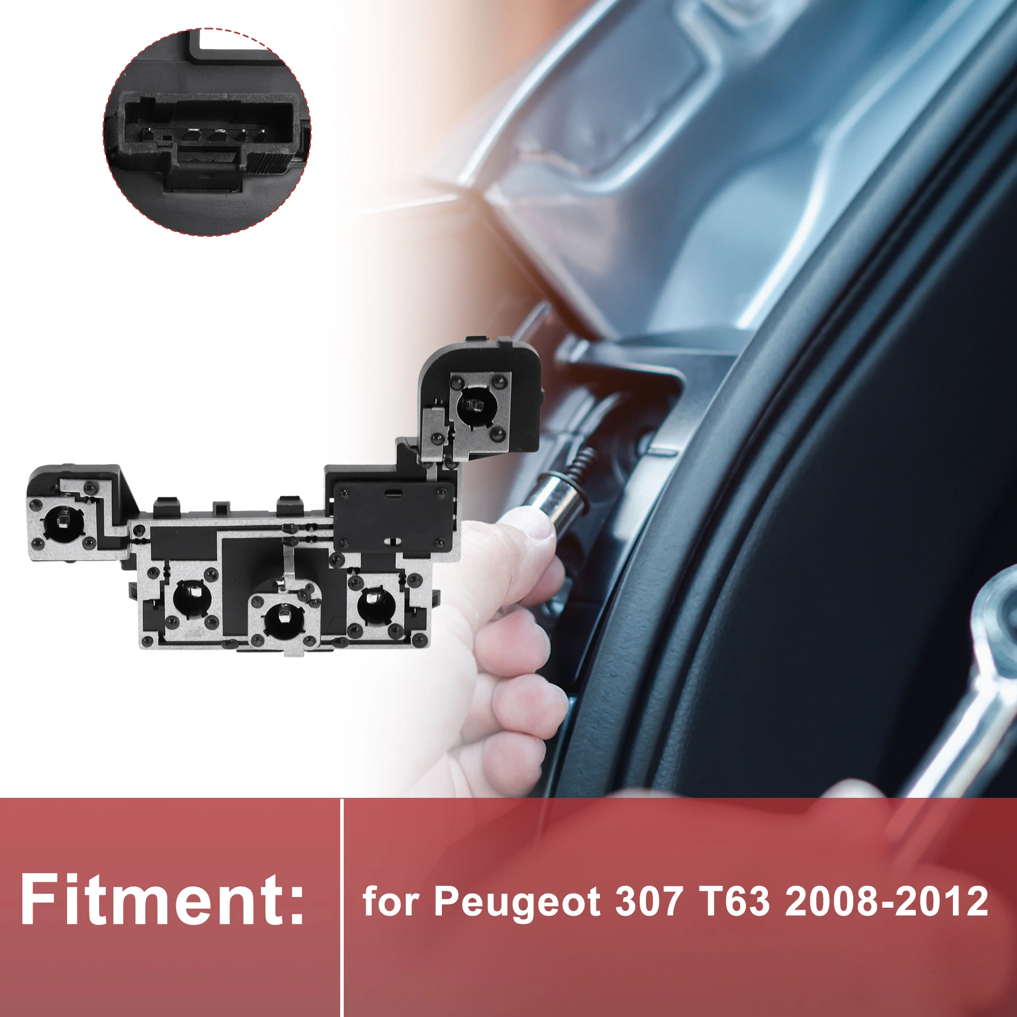 

UXCELL 1 шт. левый разъем заднего фонаря для Peugeot 307 T63 2008-2012, разъем лампы