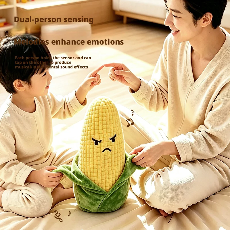 Fun Corn Plush Toy, With Body Rhythm Doll, Family Interaction Small Soothe Plush Toy Christmas Gift