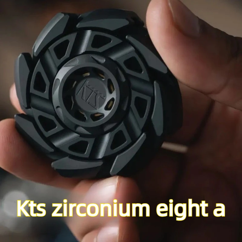KTS EDC Zirconium Octagonal Mechanical Metal Armor Rotating Fingertip Gyroscope Desktop Stress Relief Toy