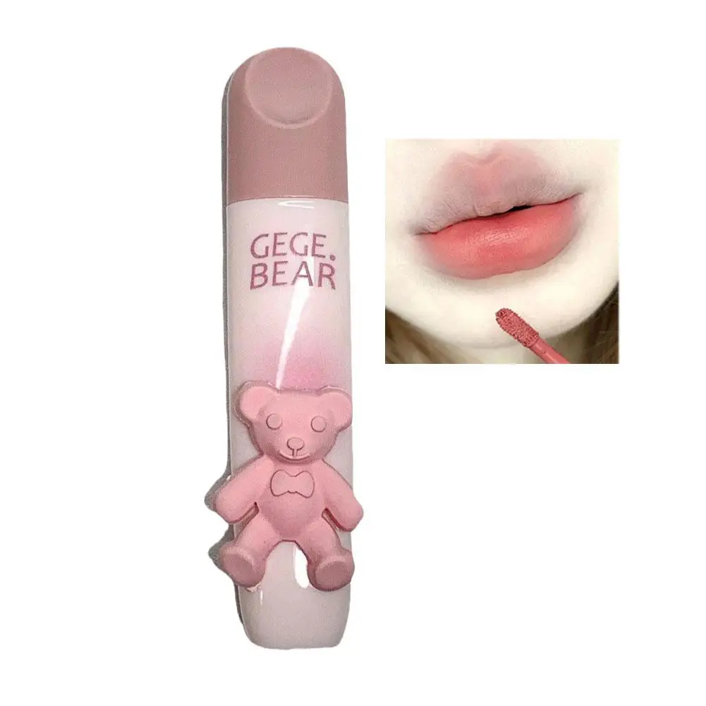 Gegebea Gogo Bear Tender Color Lip Glaze Soft Mist Mist Mud Lip Gloss Son Nhung macci Lip Lipstick Matte Milk M0X4