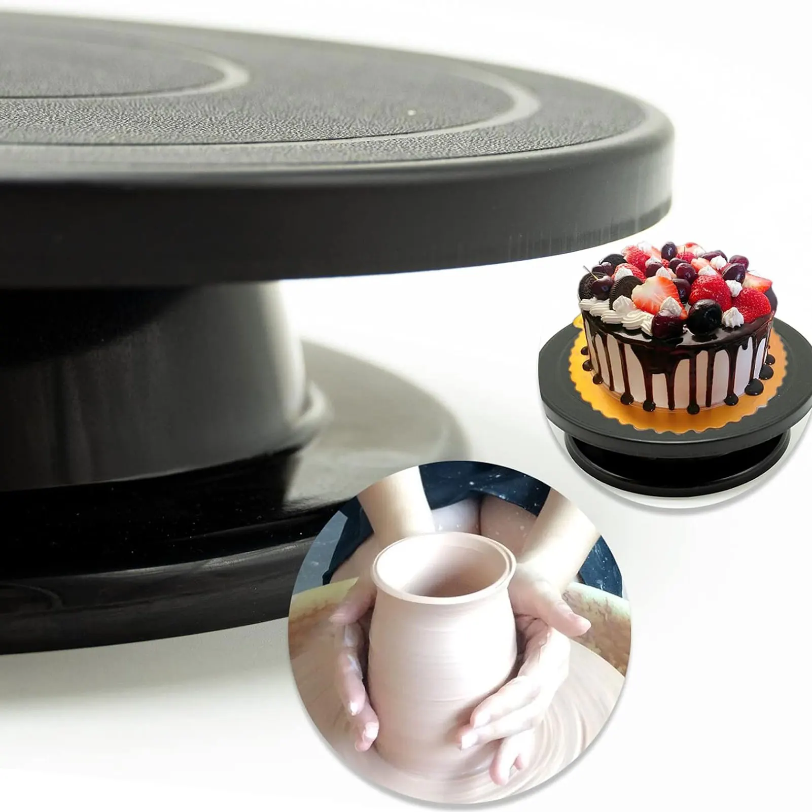 ペイントスプレーターンテーブル ABS プラスチック回転作業台 塗装彫刻ケーキデコレーションクラフトプロジェクト用