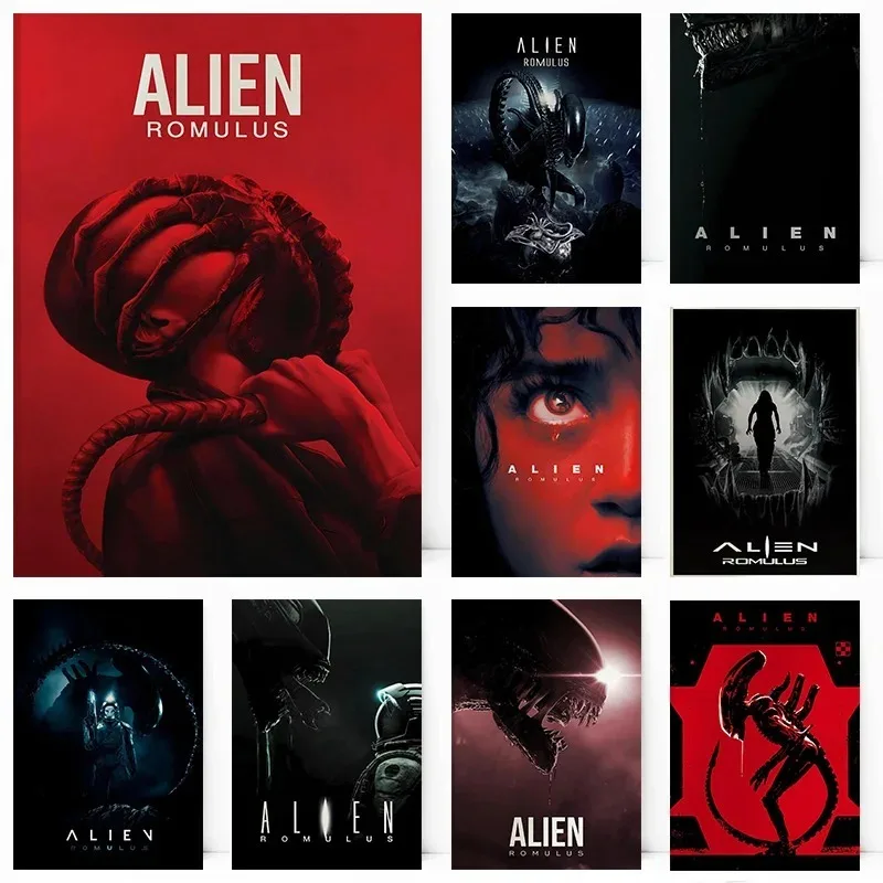 A-Alien Romulus Movie Sci-fi Horror New Monster Sci-fi Film Poster Print Wall Art Pictures Canvas Painting Room Home Decor Gift