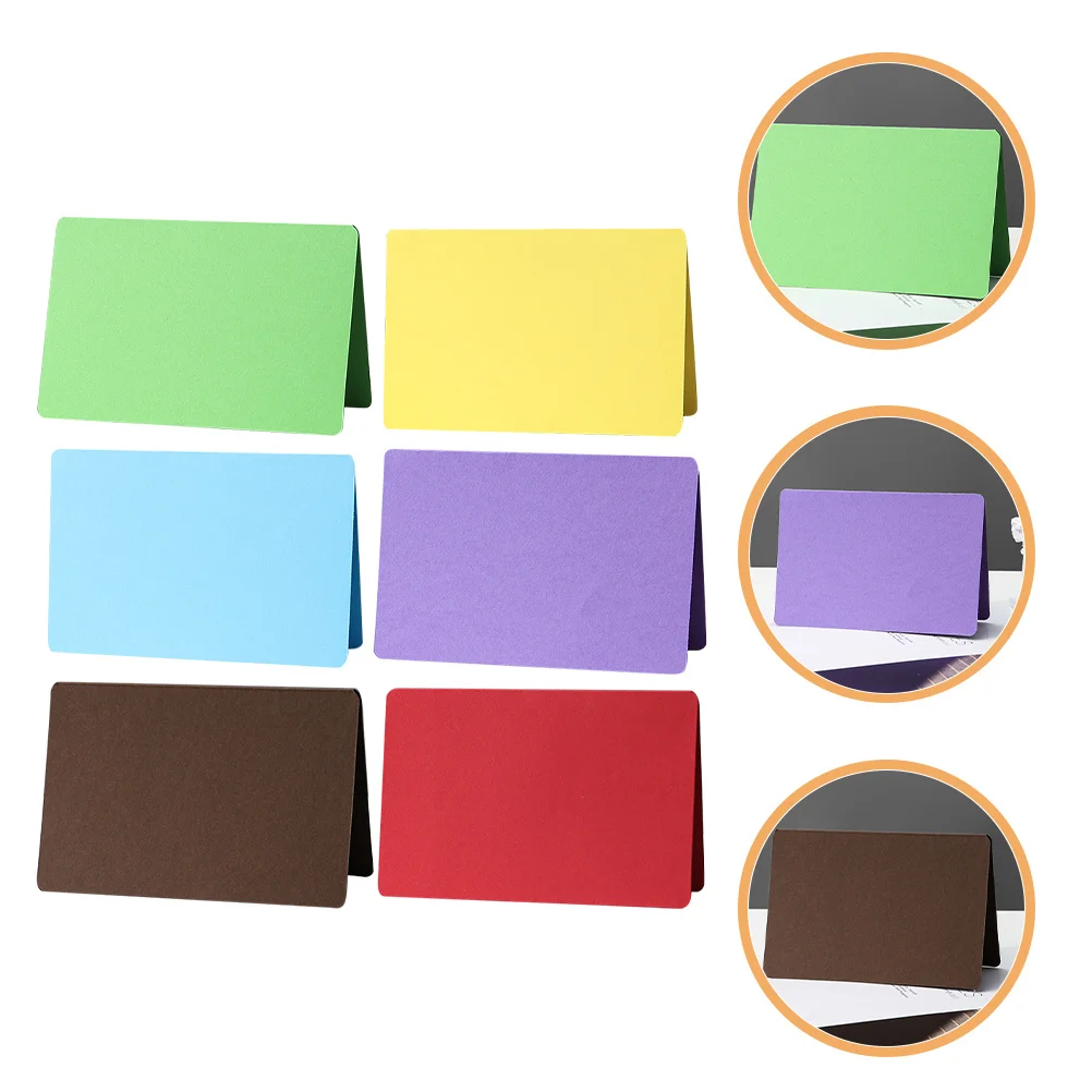 

30Pcs Folded Blank Watercolor Cards Smooth Edges DIY Greeting Invitation Thank You Notes Portable for Travel Daily Use