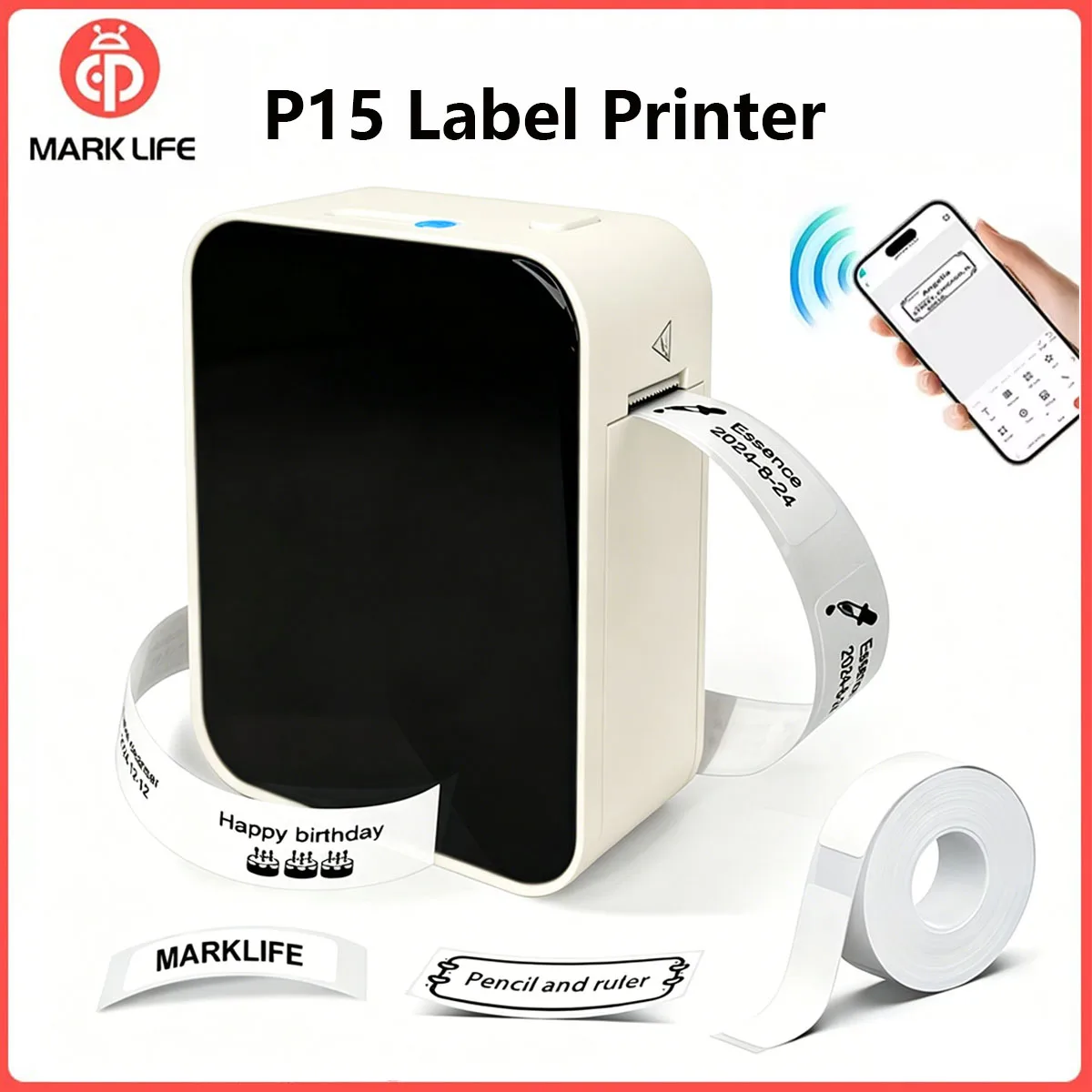 Marklife P15 Label Printer Portable Thermal Printer Inkless 