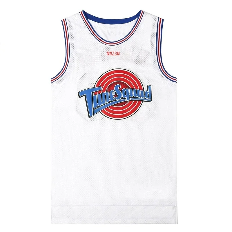 NWZSM Movie Cosplay Costumes Space #23 JD #1 BUGS #10 LOLA #22 Murray Bunny Basketball kids Jersey Adult Jersey Stitched Number