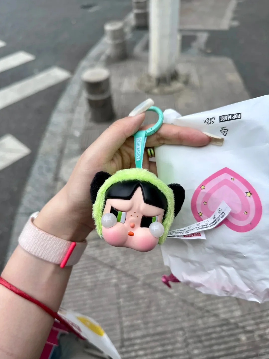 Original POPMART CRYBABY Flying Girl Police Officer Vinyl Face Plush Blind Box Anime Action Figure Surprise Christmas Present