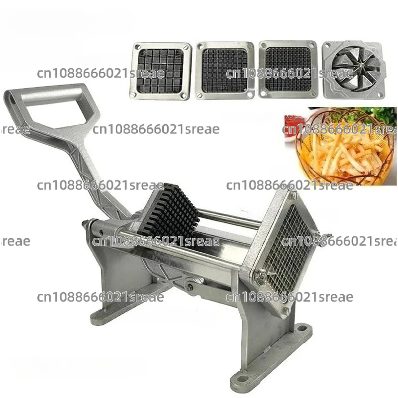 

Коммерческая ручная картофелерезка, нож для фруктов и овощей, измельчитель для жарки, машина для резки картофеля с 4 лезвиями, 1 шт.