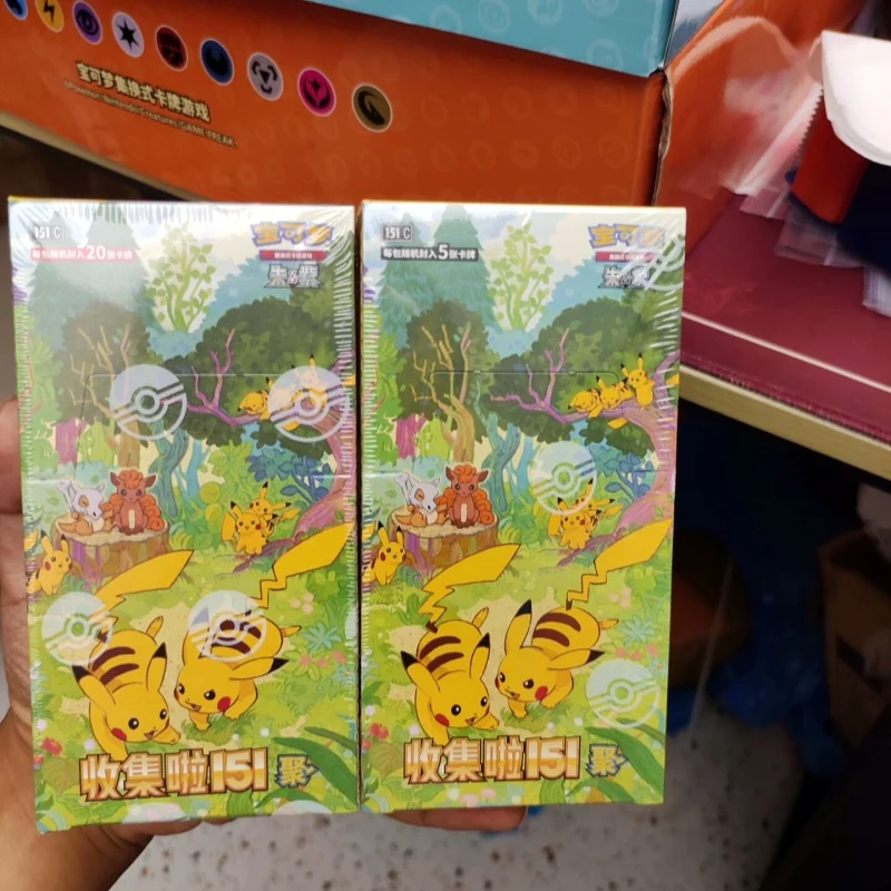 

Новое поступление, оригинальная коллекционная карточная игра Pokes Ptcg, сборная 151, 4 ju, китайская версия, высококачественные коллекционные предметы, подарок на день рождения