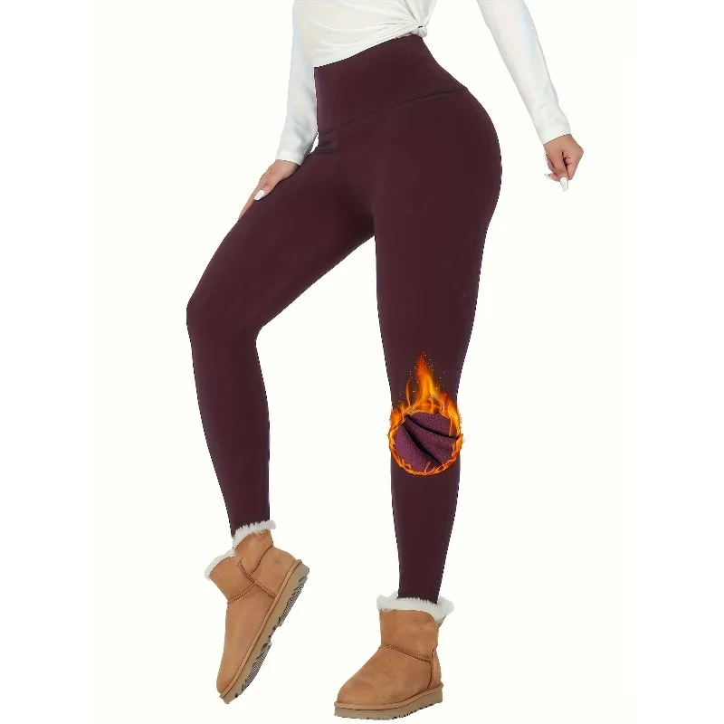 Neue Workout Winter Warme Dicke Strumpfhosen Weiche Yoga-Hosen Damen Thermische Fleece-Gefütterte Hochgeschnittene Leggings