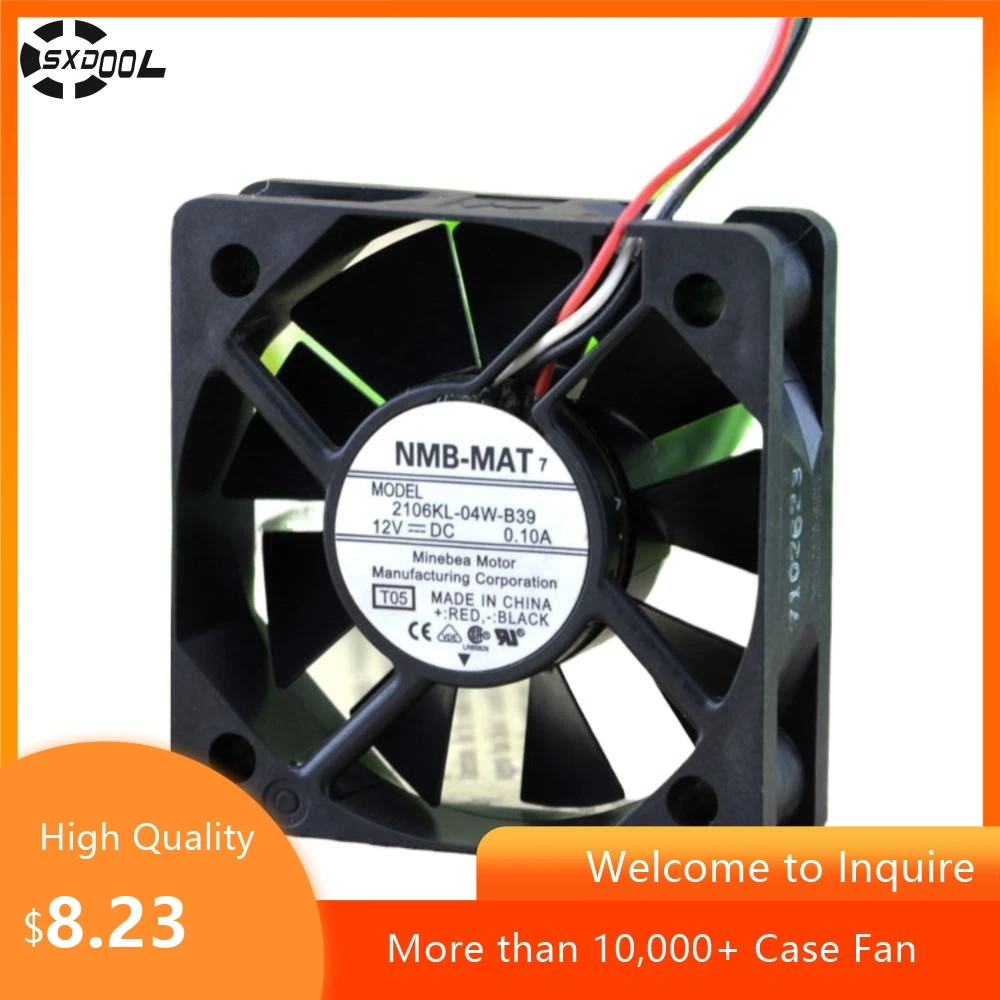 

2106KL-04W-B39 50mm 5cm Axial Fan for NMB 50X50X15mm DC 12V 0.10A Dual Ball Bearing Projector