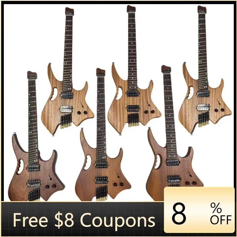 

STLF Hot Selling Custom High Quality Fretless Guitar mahogany body Custom Professional Electric Guitar Headless Guitar Made in C