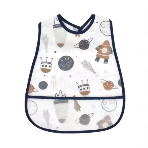 2023New Cartoon Pattern EVA Waterproof Pocket Lunch Feeding Bibs Adjustable Baby Bibs Cute Children Baby Apron Kids Burp Cloths - Image 19