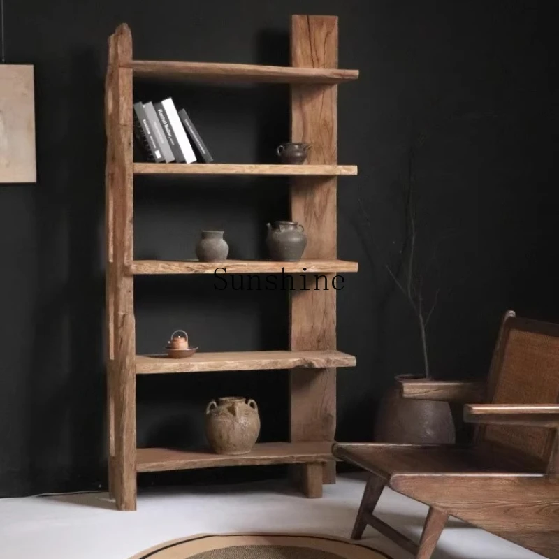 

Wabi Sand Wind Retro Solid Wood Bogu Frame Cafe B & B Study Wall Display