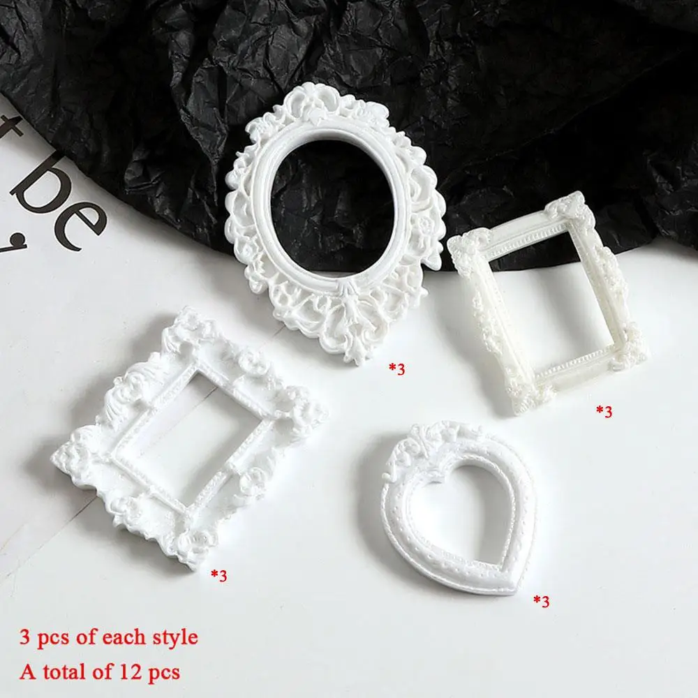 12Pc Golden Retro Miniature Photo Frames