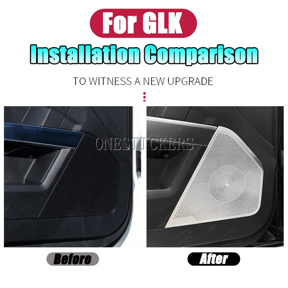 For Mercedes Benz GLK Class X204 GLK200 220 250 260 300 350 2008-2015 Car Door Window Triangle Tweeter Audio Speaker Cover Trim