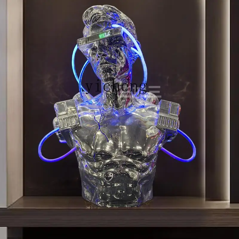 

XL FRP Prometheus Luminous Figure Sculpture Bar KTV Restaurant Decoration Avatar Ornament