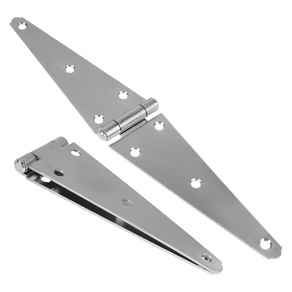 

2pcs Heavy 5 Inch Black Galvanized Iron Strap Heavy Duty Strap Hinges Fence Gate Exterior Door Hinges Smooth
