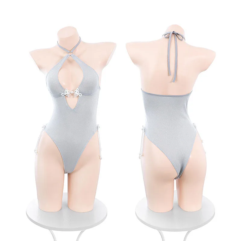 ملابس داخلية نسائية مثيرة على الطراز الصيني ، ملابس داخلية مثيرة ، أزياء مثيرة ، بدلة جسم أنيقة ، شيونغسام ، عقدة