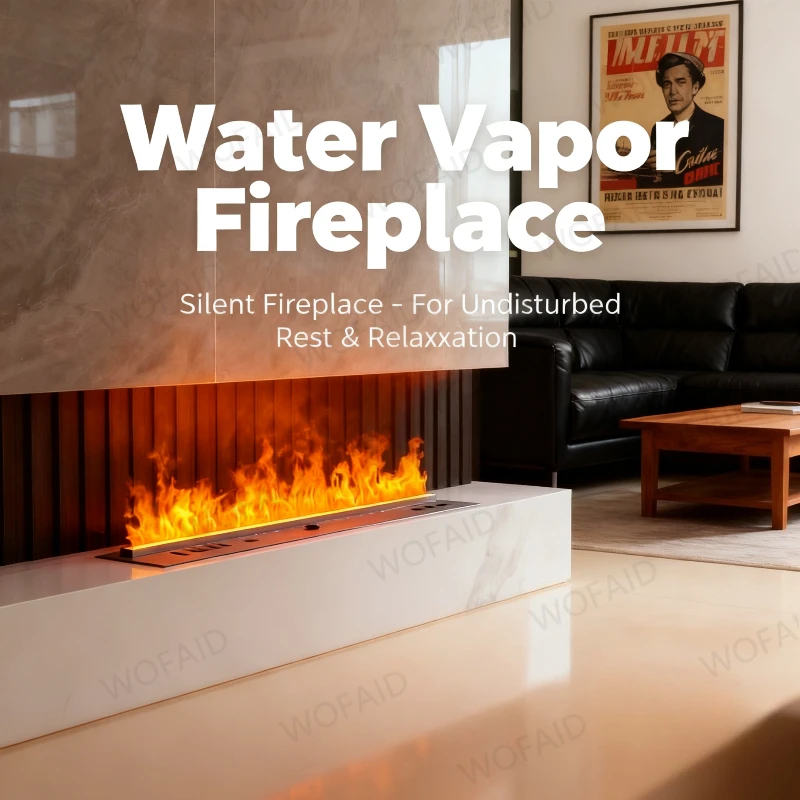 

3D Atomized Electric Fireplace - Sound of Woods Cracking Cozy 3D Mist Fireplace - Create Romantic Ambiance Without Real Fire 그릇