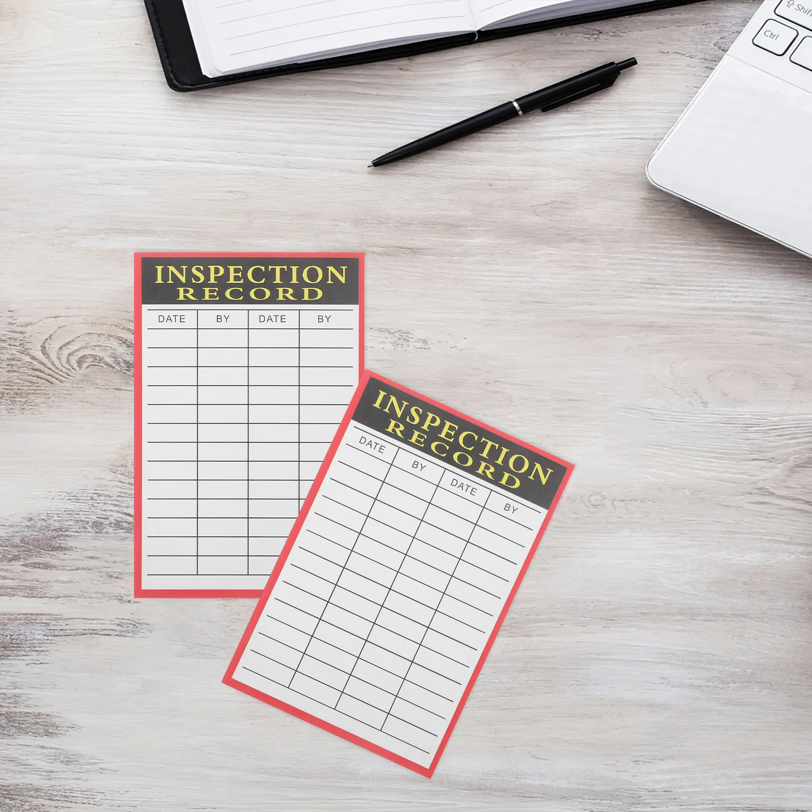 

20 листов карточек для учета инспекций, для отслеживания запасов на складе, управления паллетами при транспортировке, мониторинга технического обслуживания оборудования