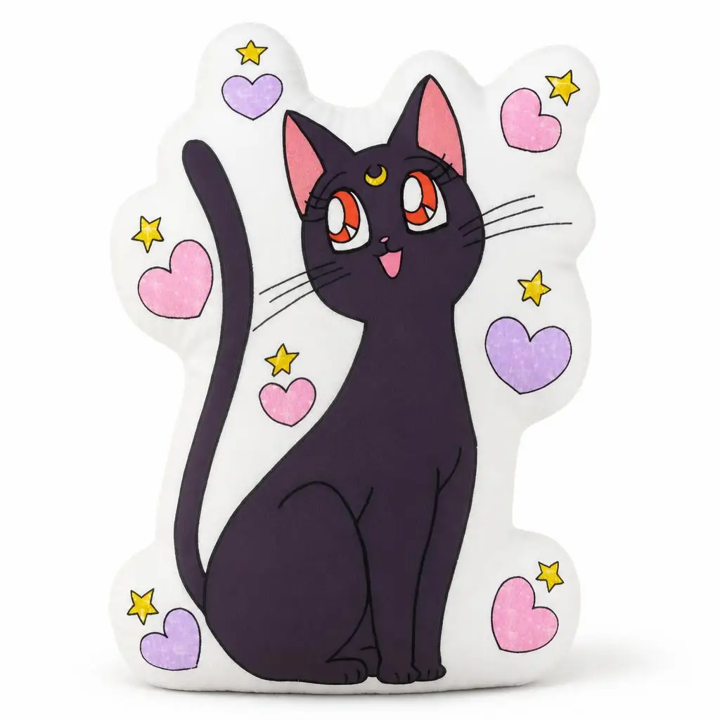 Kawaii LUNA Moon Cat Plush Pillow Cushion Irregular Stuffed Throw Pillow Home Decor Gift Sofa Bed Couch