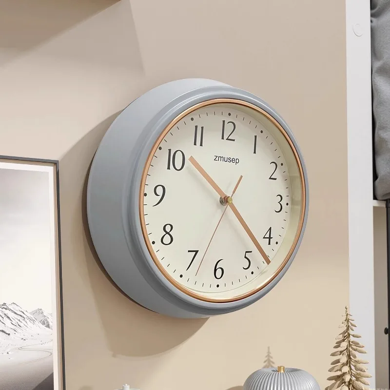 

12-Inch minimalist all-metal silent home wall clock