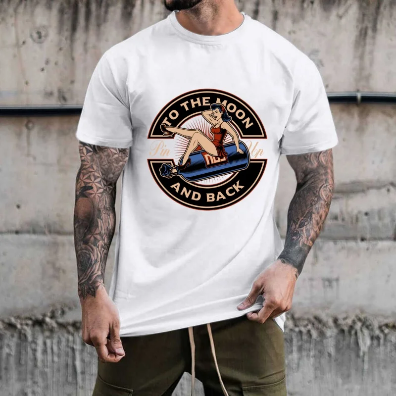 Vintage Pin Up Girl Heat Transfer White Ink Iron - on Patch, Suitable for T - Shirts/Canvas Bags, Trendy & Stylish, Casual