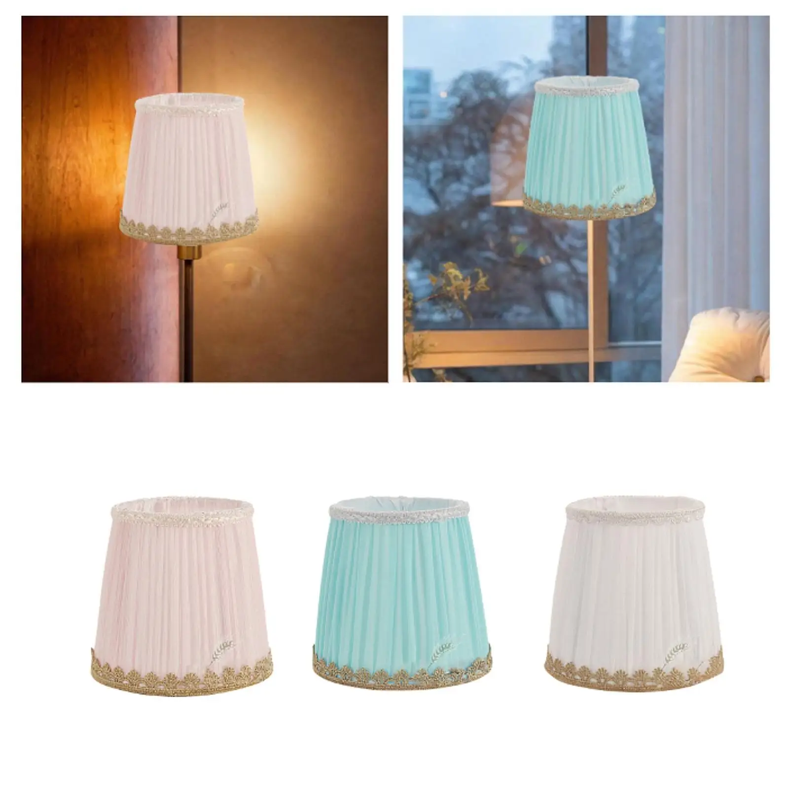 Fabric Chandelier Lampshade E14 Simple Assembly Wall Lamp Cover for Bar Dorm