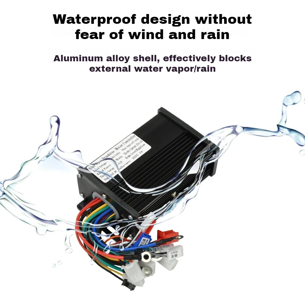 

DC36V/DC48V/DC64V 450W Brushless Motor Controller Electric Bike 25A Aluminum Alloy Three-mode Sine Wave Brushless Controller