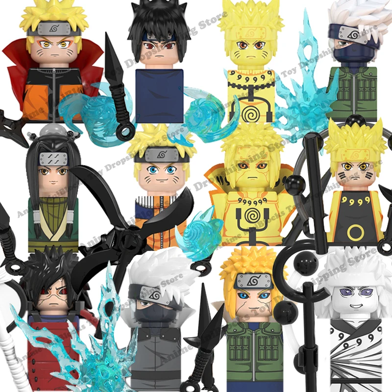 WM6105 WM6106 WM6107 WM6108 Naruto blocks Building Blocks Anime cartoon mini bricks action toy figures Naruto Bricks kids Gifts